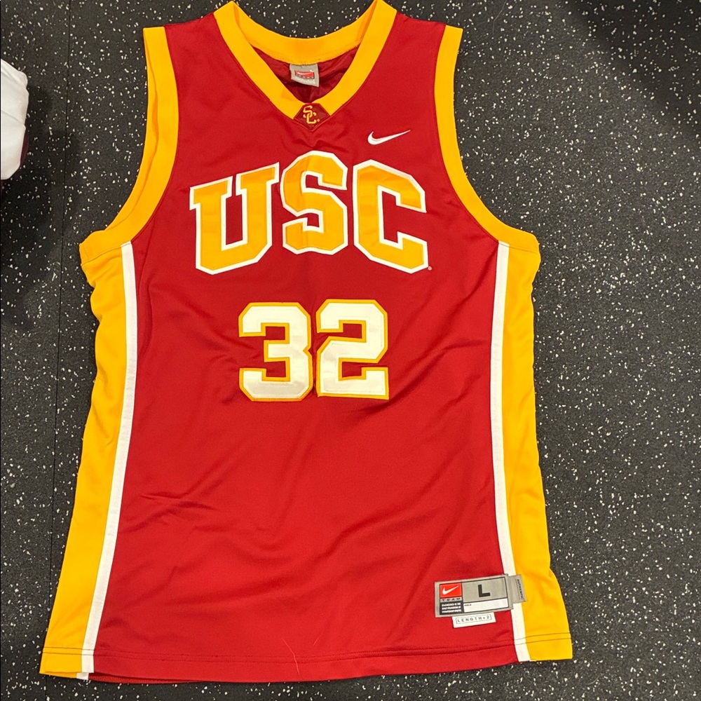 Nike USC Red and Yellow Basketball Jersey